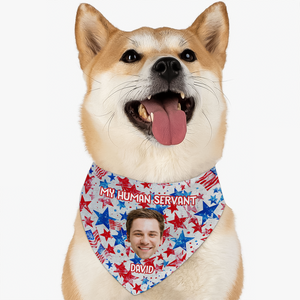 Custom Photo Patriotic Dog Personalized America Flag Bandana Dog Lovers Gifts CH07 896070
