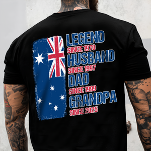 Legend, Husband, Dad And Grandpa - AUS Flag Version - Personalized Back Shirt TH10 894175