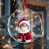 Custom Photo Cat Glass Ornament For Christmas HA75 897240