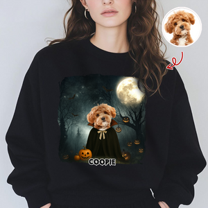 Halloween Cute Peeking Dog On Moon Light Personalized Dark Shirt CH07 899440