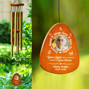 Custom Photo Always Loved, Never Forgotten Memorial Wind Chimes TH10 892537