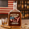 United We Stand 250th Anniversary USA Veteran Whiskey Bottle HA75 897308