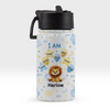 Custom Name Watercolour Cartoon Animal Kid Water Bottle HO82 902966