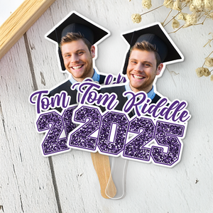 Custom Photo Class of 2025 Graduation Face Fans Graduation Party Decor Gift HA75 892004