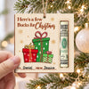 Personalized Christmas with Gift Box Wooden DIY Money Holder Ornament HO82 904224