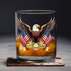 American Eagle and US Flag 250th Birthday USA Whiskey Glass HO82 900354