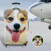 Personalized Dog Cat Photo Luggage Cover, Custom Funny Travel Suitcase Cover, Unique Travel Gift HA75 922082