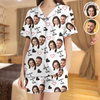 Custom Face & Name Short Pajama Set, Personalized Family Short Sleeve Pajamas For Men & Women HO82 902456