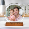 Custom Photo Forever Your Little Girl - Happy Father's Day Round Acrylic Frame Block HA75 892492