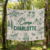 Custom Name Welcome To Camp Tapestry Banner - Personalized Gift For Camping Lovers HO82 902960