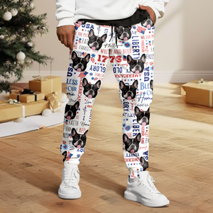 Custom Dog Face America Freedom 4th Of July Sweatpants For Dog Lovers LM32 895839
