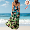 Custom Photo Blue Palm Hawaii Cami Maxi Dress HO82 901996