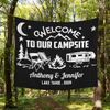 Personalized Welcome To Our Campsite Camping Tapestry, Gift For Camping Lovers HO82 903076