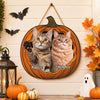 Custom Photo Pumpkin Halloween Pet Door Sign - Gift for Pet Lovers HO82 903162