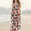 Custom Photo Cat And Leopard Summer Hawaii Maxi Dress For Cat Lovers LM32 893331