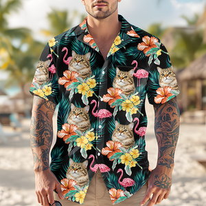 Custom Funny Photo Cat Flamingo Hawaii Shirt Summer Gift HA75 892228