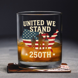 United We Stand 250th Anniversary USA Veteran Whiskey Glass HA75 897310