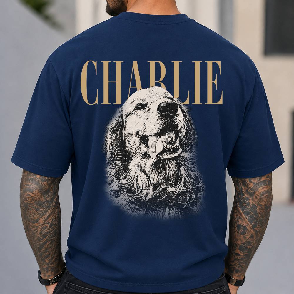 Custom Pet Face Shirt Vintage Style Back Comfort Shirt HO82 903208