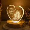 Custom Photo Mother And Daughter Forever Linked Together Engraved Crystal Photo With Light HA75 920544
