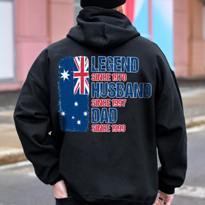 Legend, Husband, Dad And Grandpa - AUS Flag Version - Personalized Back Shirt TH10 894175