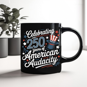 250 Years America 250th Anniversary USA 4th of July Black Mug HO82 894822
