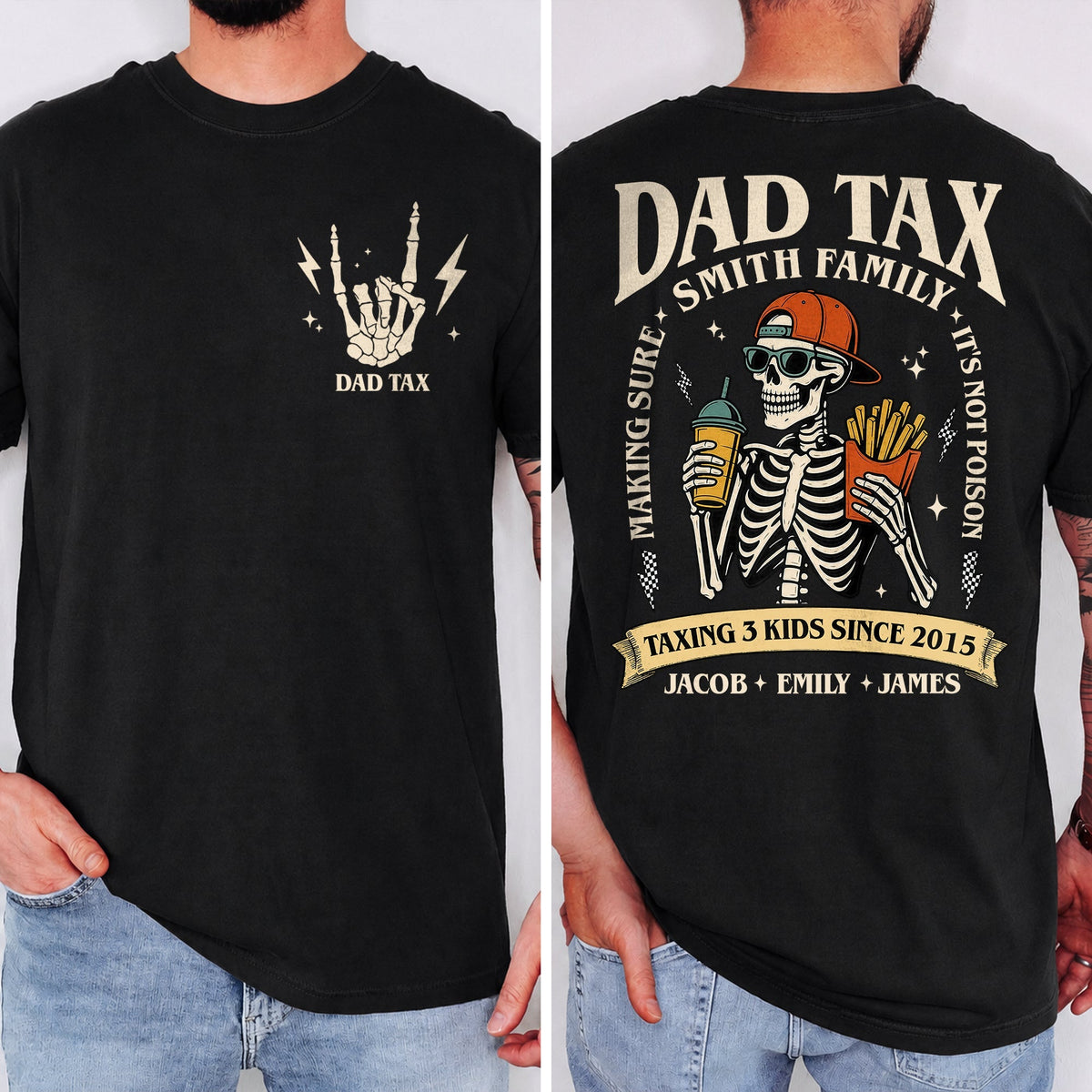 Custom Funny Dad Tax Shirt Back & Front Comfort Shirt - Gift for Father's Day LM32 669063