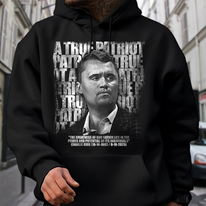 Charlie Kirk Memorial – A True Patriot Tribute Remembrance Dark Shirt LM32 65525