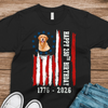 Custom Dog Photo Happy 250 Years Of Freedom Patriot Dark Shirt LM32 895215