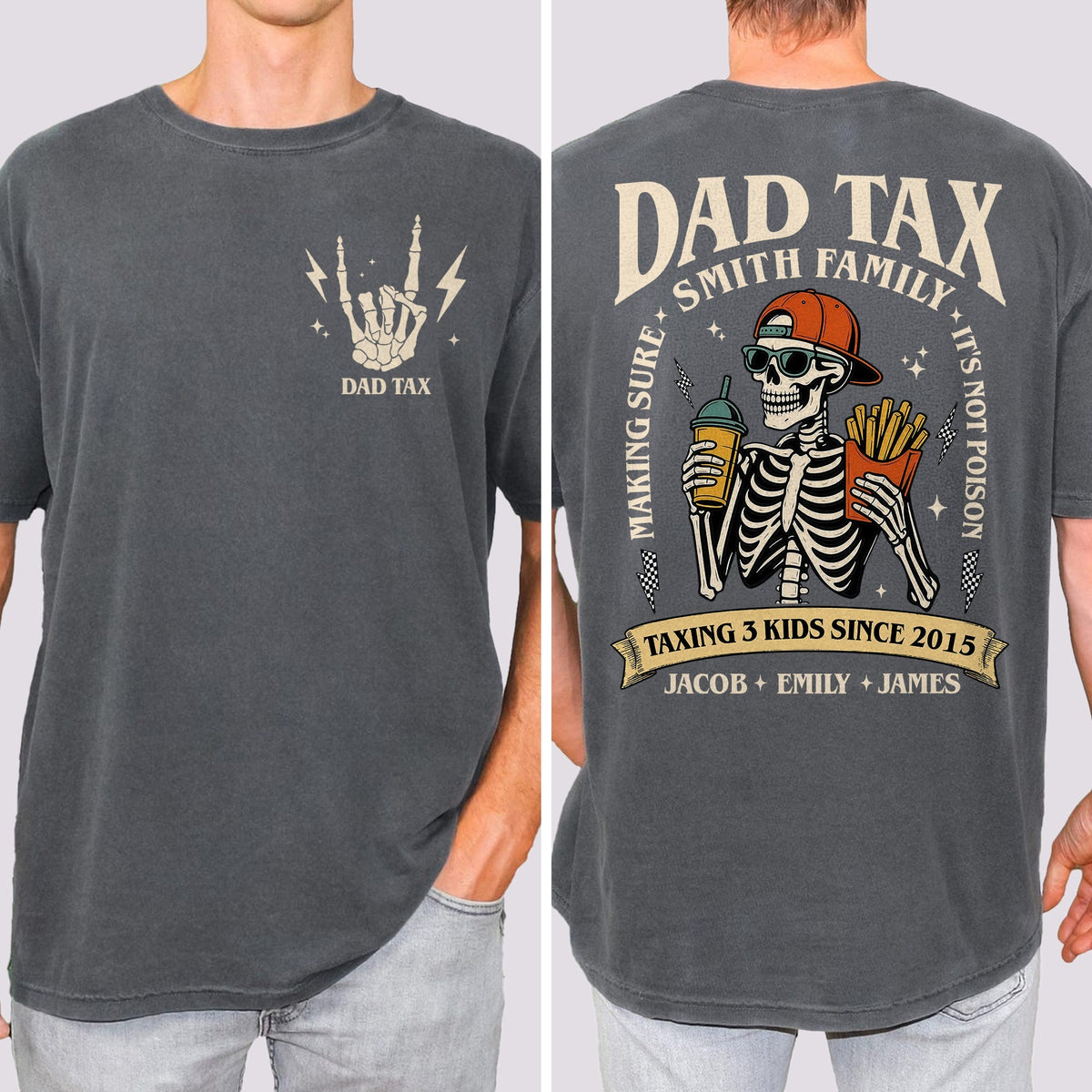 Custom Funny Dad Tax Shirt Back & Front Comfort Shirt - Gift for Father's Day LM32 669063