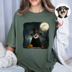 Halloween Cute Peeking Dog On Moon Light Personalized Comfort Shirt CH07 899442