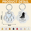 Custom Floral Dog My Best Friend Memorial Leather Paw Keychain LM32 895733