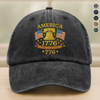 Anniversary Liberty Bell Embroidered Effect Baseball Cap America 250th Anniversary Washed Denim Baseball Cap CH07 899186