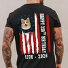 Custom Dog Photo Happy 250 Years Of Freedom Patriot Backside Shirt LM32 895217