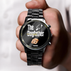 Custom Photo The DogFather For Dog Lovers Dad Men's Wrist Watch LM32 893427