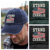 Stand With Charlie Washed Denim Baseball Cap TH10 64415
