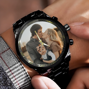 Custom Family Photo Men's Wrist Watch Father's Day Gift HA75 892332