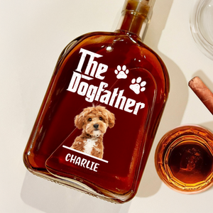Custom Dog Photo The Dog Father Whiskey Bottle Gift For Father's Day LM32 893661