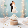 Custom Photo Happy Wedding Day Cupcake Toppers HO82 893638