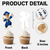 Custom Funny Face Class of 2026 Graduation Cupcake Toppers, Personalized Grad Party Decor CH07 896786