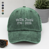 We The People America 250 Years 1776 - 2016 Washed Denim Baseball Cap LM32 895175