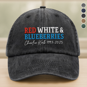 Red, White & Blueberries Charlie Kirk Embroidered Baseball Cap LM32 65747