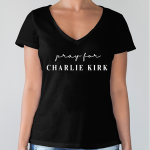Pray for Charlie Kirk Dark Shirt LM32 65537