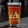 Behind Every Great Man Are A Lot Of Dogs Print Beer Glass Personalized Gift For Dog Dad HO82 894138