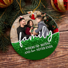 Custom Family Photo Christmas Memorial Ceramic Ornament LM32 895409