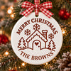 Personalized Family Name Merry Christmas Ceramic Ornament TH10 171535