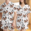 Custom Face & Name Short Pajama Set, Personalized Family Short Sleeve Pajamas For Men & Women HO82 902456
