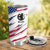 Personalized Golf Ball Pattern America Flag Fat Tumbler Gift For Golfer, Golf Lovers HA75 921040