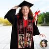 Custom Photo Class of 2026 Glitter Graduation Stole – Personalized Grad Sash LM32 899321