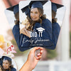 Custom Photo She Did It Class Of 2026 Graduation Face Fan For Party HO82 902256