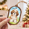 Custom Dog Photo Christmas 2 Layers Wooden Ornament LM32 670197